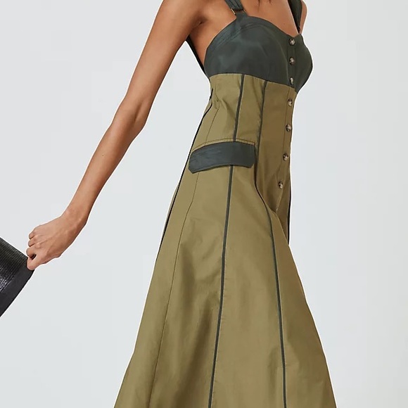 Color Blocked Utility Style MIDI Dress NWT Size 24 - Picture 5 of 8